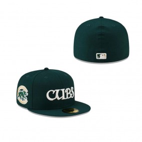 Men's Just Caps Dark Green Wool Chicago Cubs 59FIFTY Fitted Hat