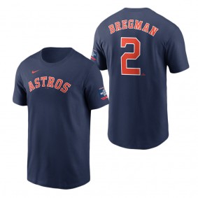 Men's Houston Astros Alex Bregman Navy 2024 MLB World Tour Mexico City Series Name & Number T-Shirt