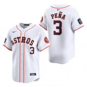 Men's Houston Astros Jeremy Pena White 2024 MLB World Tour Mexico City Series Home Limited Player Jersey