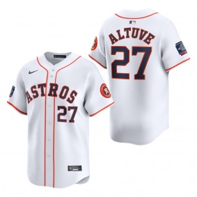 Men's Houston Astros Jose Altuve White 2024 MLB World Tour Mexico City Series Home Limited Player Jersey