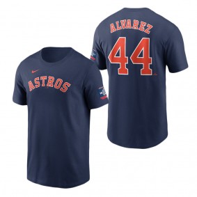 Men's Houston Astros Yordan Alvarez Navy 2024 MLB World Tour Mexico City Series Name & Number T-Shirt