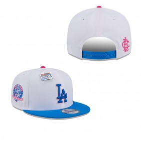 Men's Los Angeles Dodgers White Blue Cotton Candy Big League Chew Flavor Pack 9FIFTY Snapback Hat