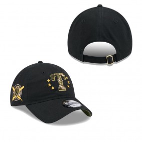 Men's Texas Rangers Black 2024 Armed Forces Day 9TWENTY Adjustable Hat