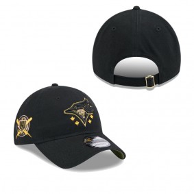 Men's Toronto Blue Jays Black 2024 Armed Forces Day 9TWENTY Adjustable Hat