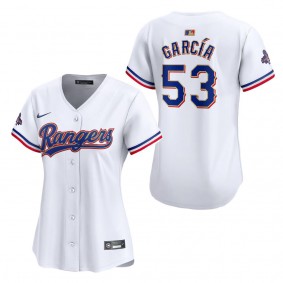 Women's Texas Rangers Adolis Garcia Nike White 2024 Gold Collection Limited Player Jersey