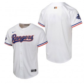 Youth Texas Rangers Nike White 2024 Gold Collection Limited Jersey